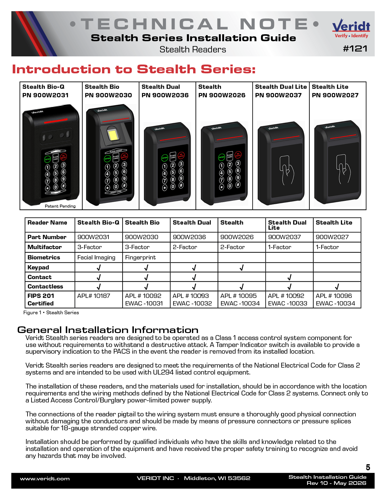 #121 Stealth Series Installation Guide