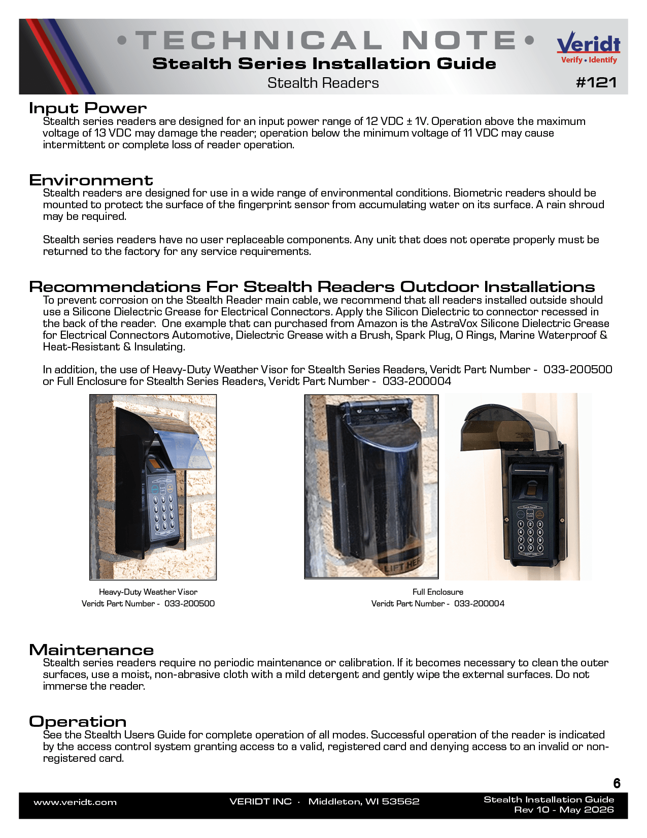 #121 Stealth Series Installation Guide
