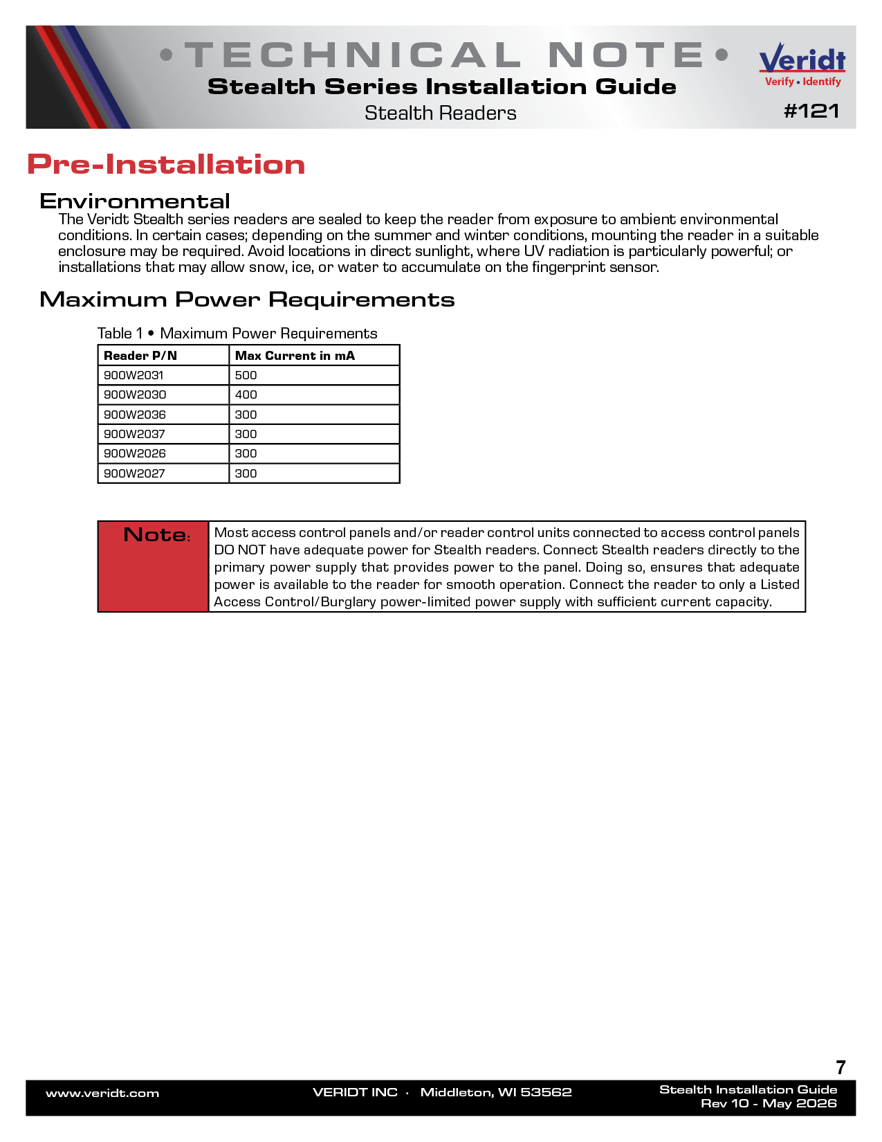 #121 Stealth Series Installation Guide